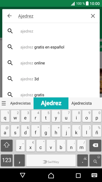 Introduce el nombre del tema o de la app y pulsa el icono de búsqueda.