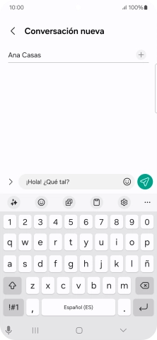 Crea un nuevo mensaje y escribe el texto deseado.