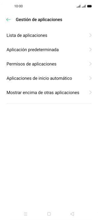 Pulsa Lista de aplicaciones.