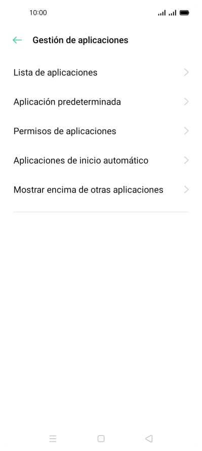 Pulsa Lista de aplicaciones.