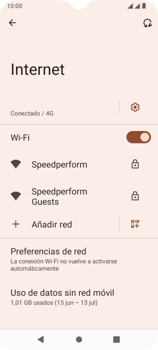 Pulsa la red wifi deseada.