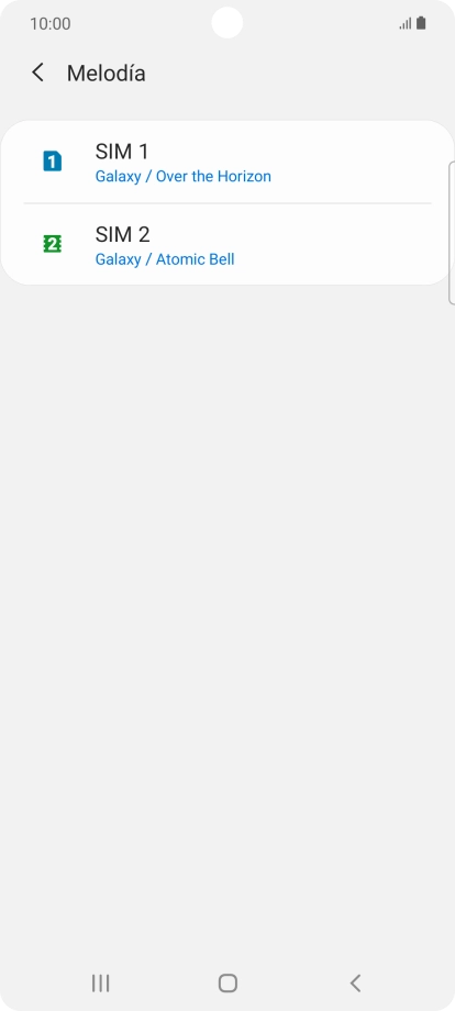 Pulsa el nombre de la tarjeta SIM.