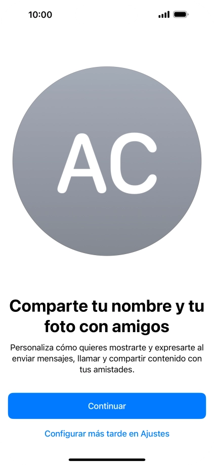 Pulsa Continuar.