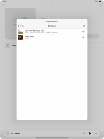 Desplázate a la categoría deseada y pulsa el archivo de música deseado.