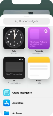 Pulsa el widget deseado.