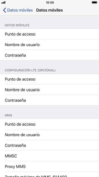 Pulsa  Punto de acceso e introduce airtelwap.es.