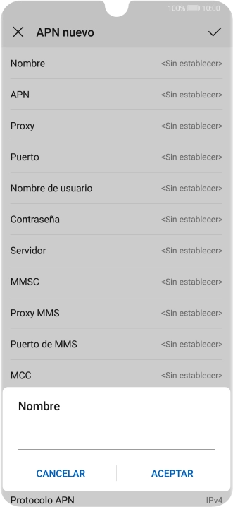 Introduce Vodafone Internet y pulsa ACEPTAR.