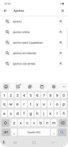 Introduce el nombre del tema o de la app y pulsa el icono de búsqueda.