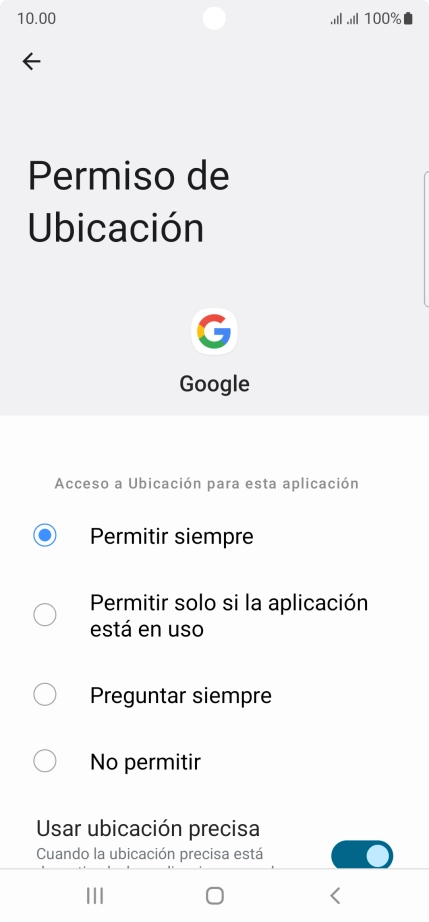 Pulsa el ajuste deseado.