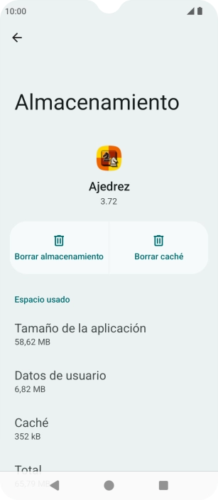 Pulsa Borrar caché.