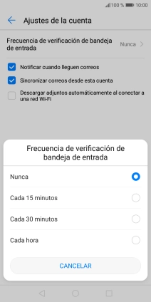 Pulsa el ajuste deseado.