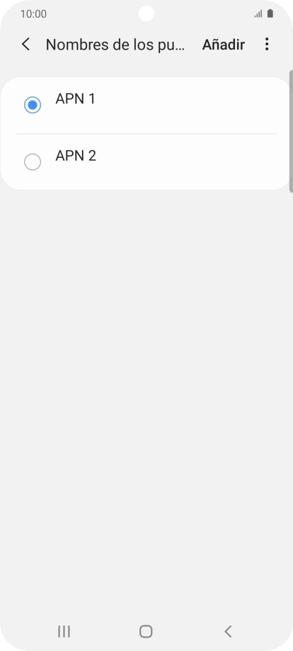Pulsa en el campo junto a la conexión de datos para activarla.