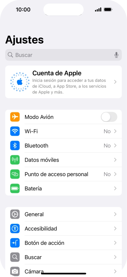 Pulsa Cuenta de Apple.
