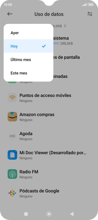 Pulsa el ajuste deseado.