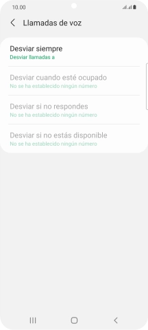 Pulsa el tipo de desvío deseado.