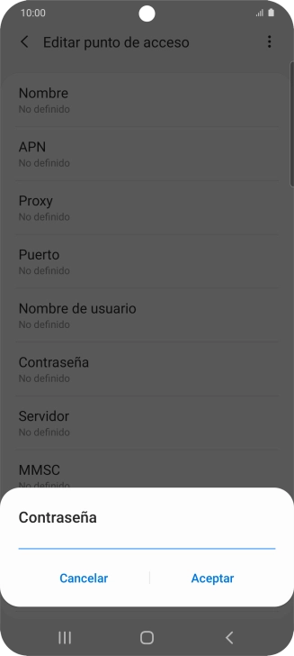 Introduce wap125 y pulsa Aceptar.