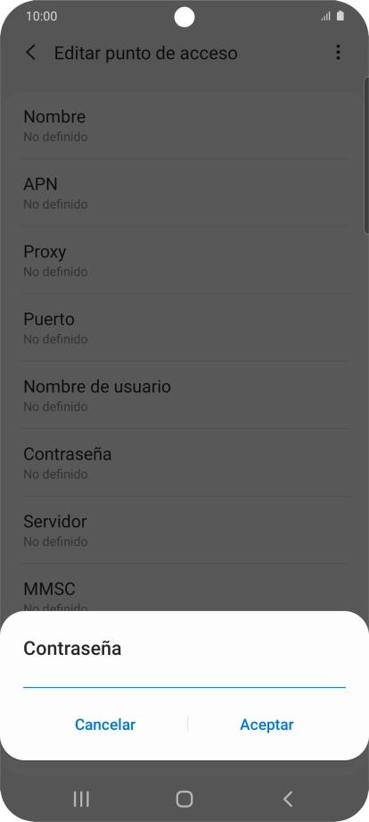 Introduce wap125 y pulsa Aceptar.