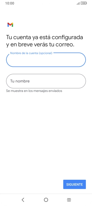 Pulsa Tu nombre e introduce el nombre del remitente.
