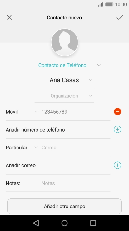 Pulsa el icono de aceptar.