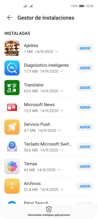 Pulsa la app deseada.