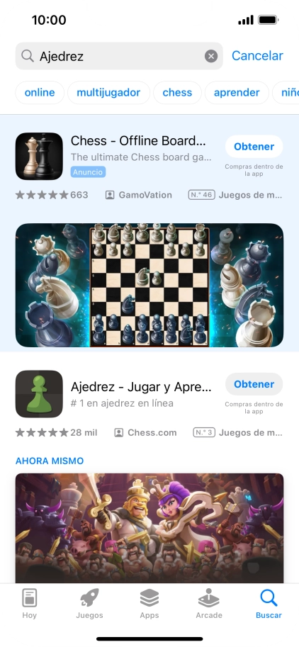 Pulsa la app deseada.