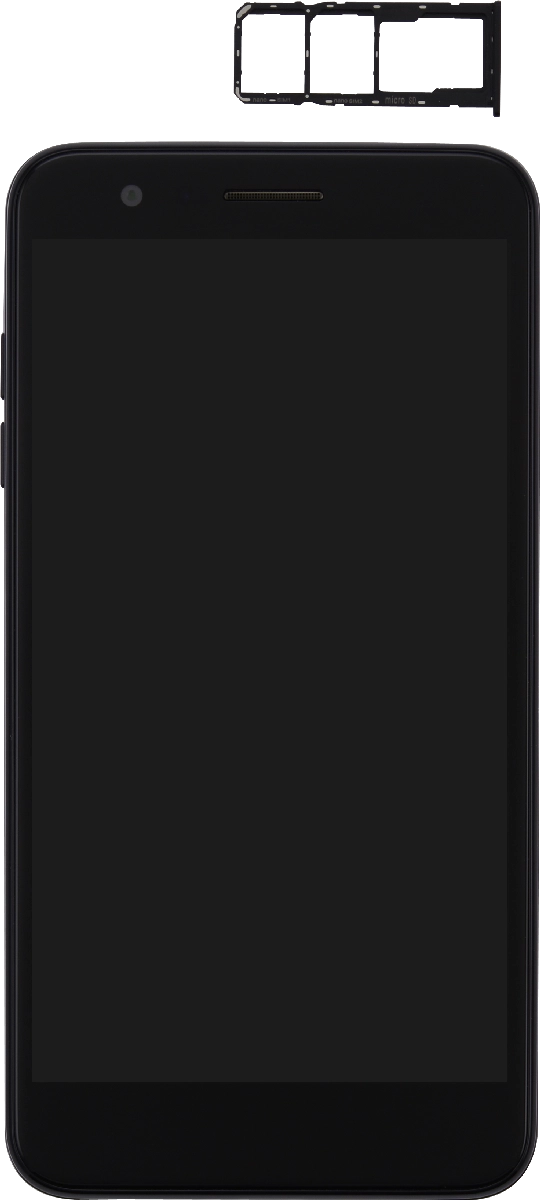 Gira la tarjeta SIM de modo que la esquina biselada de la tarjeta coincida con la esquina biselada de su contenedor. A continuación insértala en el contenedor.