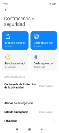 Pulsa Bloqueo de pantalla.