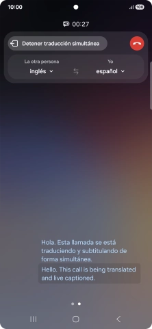 Sigue las indicaciones de la pantalla para seleccionar los ajustes de idioma deseados y utilizar la función.