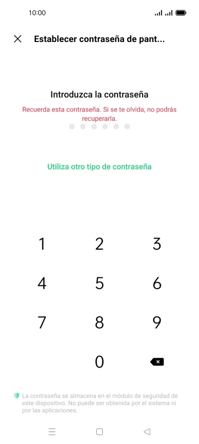 Pulsa Utiliza otro tipo de contraseña.