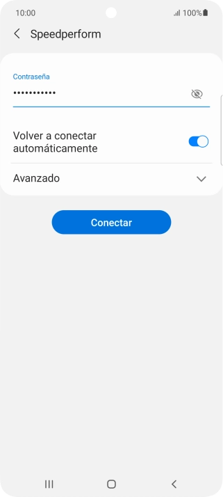 Introduce la contraseña de la red wifi y pulsa Conectar.