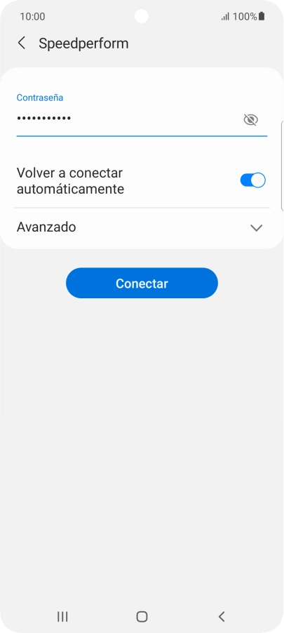 Introduce la contraseña de la red wifi y pulsa Conectar.