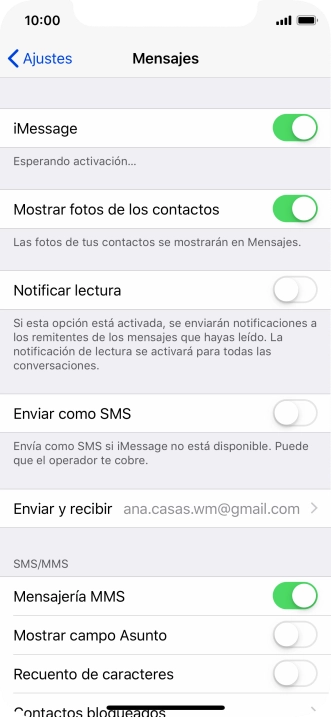 Pulsa el indicador junto a 