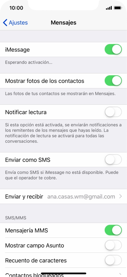 Pulsa el indicador junto a 