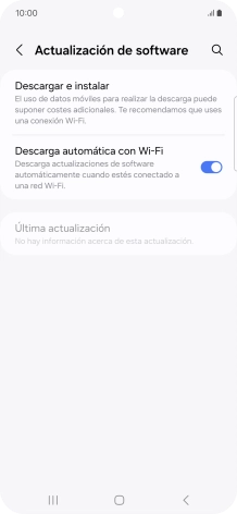 Pulsa Descargar e instalar. Si hay una versión de software nueva disponible, aparecerá ahora en la pantalla. Sigue las indicaciones de la pantalla para actualizar el software del teléfono.