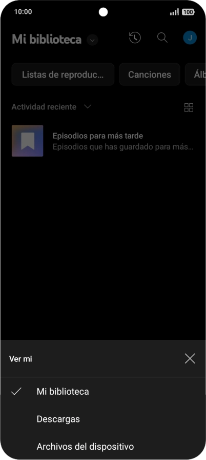 Pulsa una categoría y desplázate al archivo de música deseado.