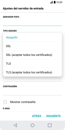 Pulsa Apagado para desactivar la función.