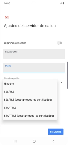 Pulsa Ninguno para desactivar la función.
