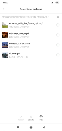 Pulsa los timbres de llamada deseados para escucharlos.