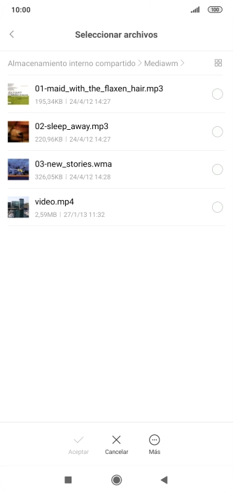 Pulsa los timbres de llamada deseados para escucharlos.
