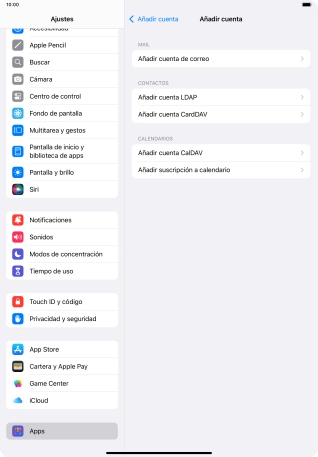 Pulsa Añadir cuenta de correo.