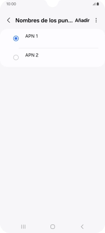 Pulsa en el campo junto a la conexión de datos para activarla.