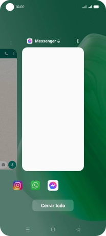 Para cerrar una sola aplicación en ejecución, desliza el dedo hacia arriba sobre la aplicación deseada.