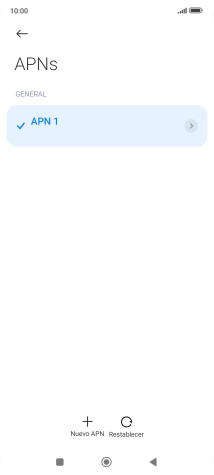 Pulsa Nuevo APN.