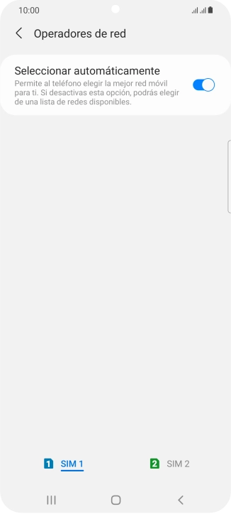 Pulsa la tarjeta SIM deseada.