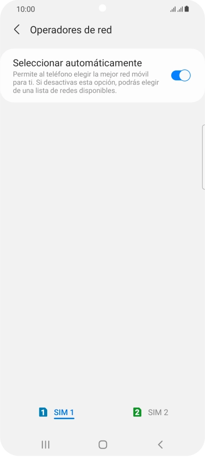 Pulsa la tarjeta SIM deseada.