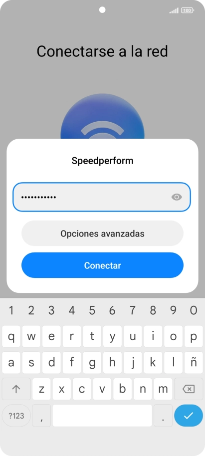 Introduce la contraseña de la red wifi y pulsa Conectar.