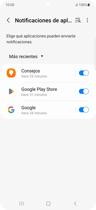 Pulsa la lista desplegable.