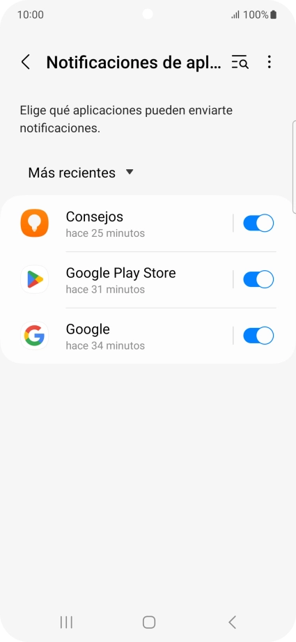 Pulsa la lista desplegable.