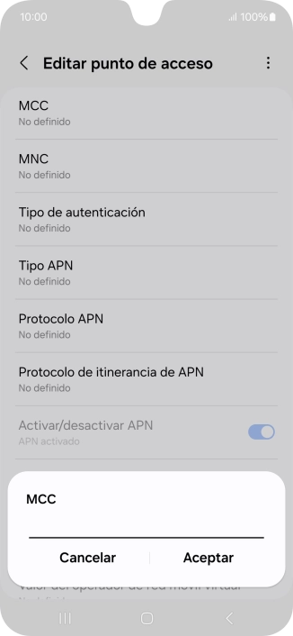 Introduce 214 y pulsa Aceptar.