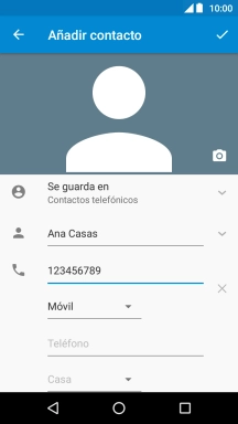 Pulsa el icono de guardar.